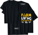 Farmer Design On Back Of Clothing Farming T-Shirt - T-Shirt | Black