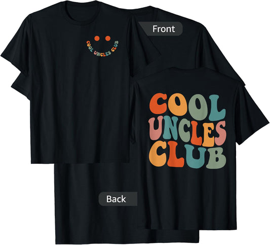 Uncles Shirt Cool Uncles Club Funny New Uncle Men 2 Sided T-Shirt - T-Shirt | Black