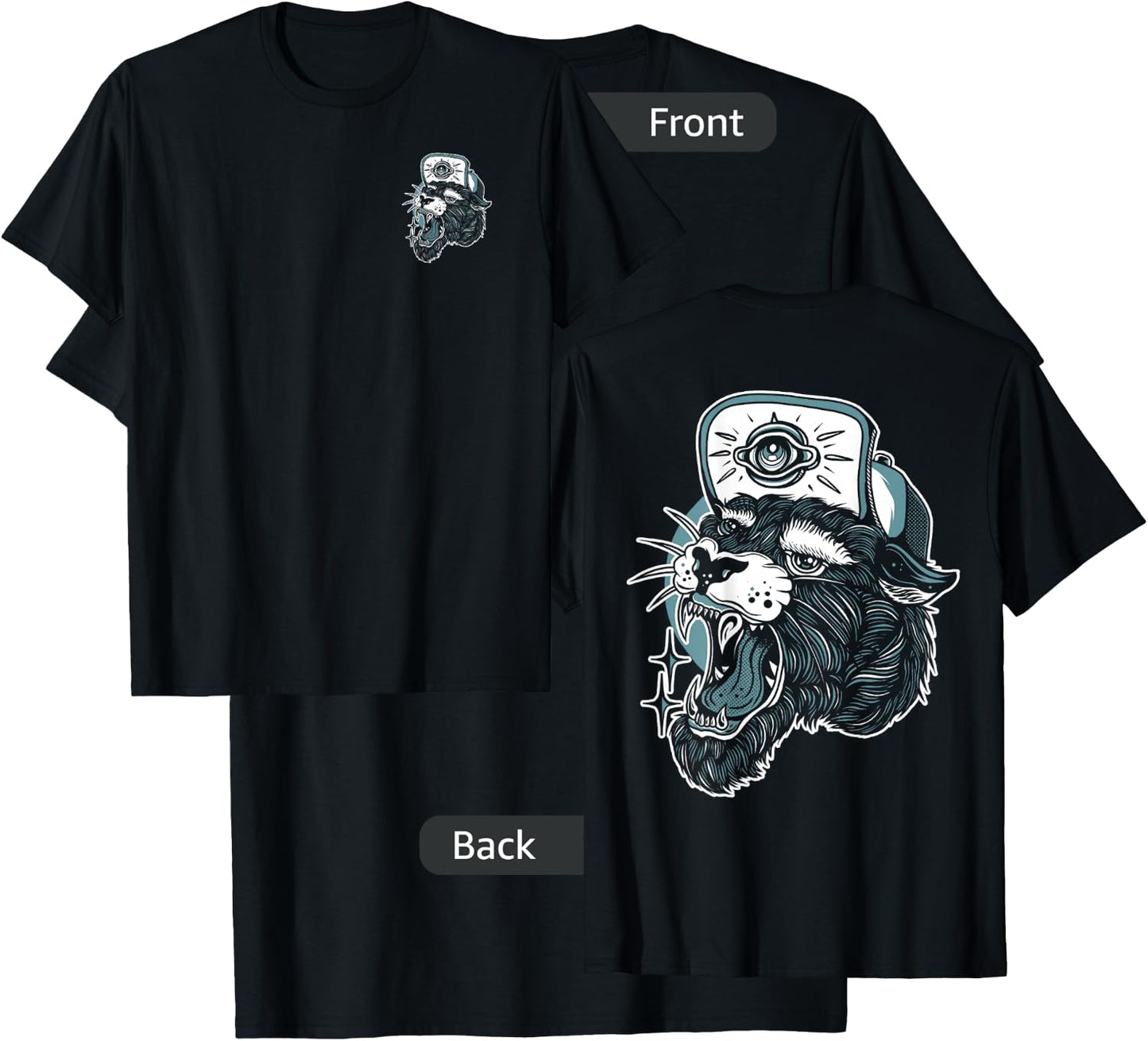 Edgy Panther American Traditional Tattoo Flash Ink Addict T-Shirt - T-Shirt | Black