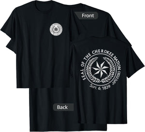 Cherokee Nation Seal Native American Indian T-Shirt - T-Shirt | Black