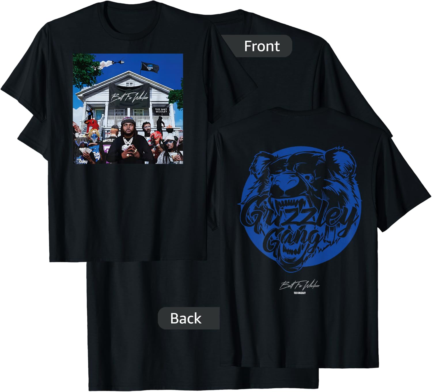 Grizzley Built for Whatever World T-Shirt - T-Shirt | Black