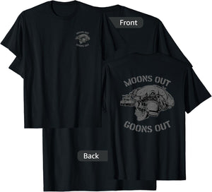 MOONS OUT GOONS OUT Skull Helmet NVGs Military Men's T-Shirt - T-Shirt | Black