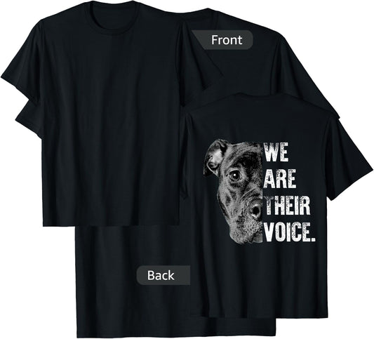 Love Pitbull / We Are Their Voice T-Shirt - T-Shirt | Black