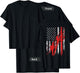 Lineman Shirt - USA Flag design (printed on back) T-Shirt - T-Shirt | Black