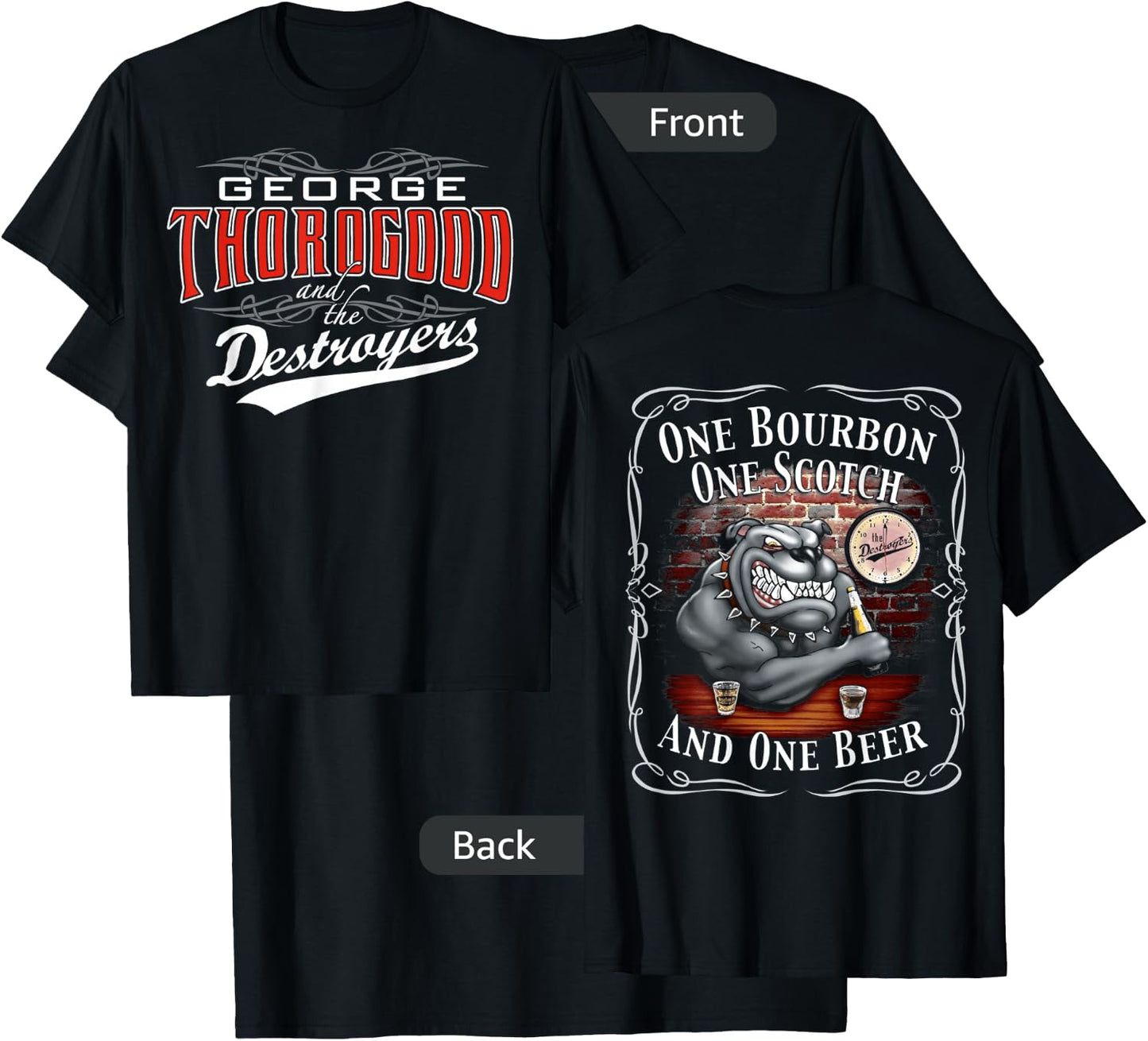 George Thorogood One Bourbon T-Shirt - T-Shirt | Black