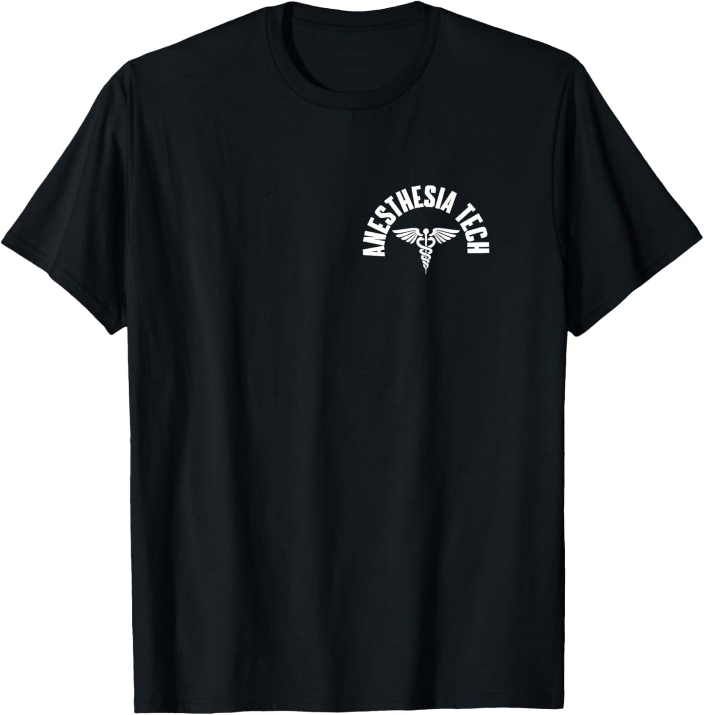 Anesthesia Tech Pocket Caduceus Anesthesia Technology Outfit T-Shirt - T-Shirt | Black