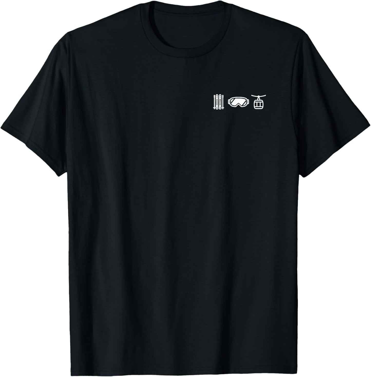 SKI - BRILLE - GONDEL X Skibrille Lift Berge Alpen Skifahrer T-Shirt - T-Shirt | Black
