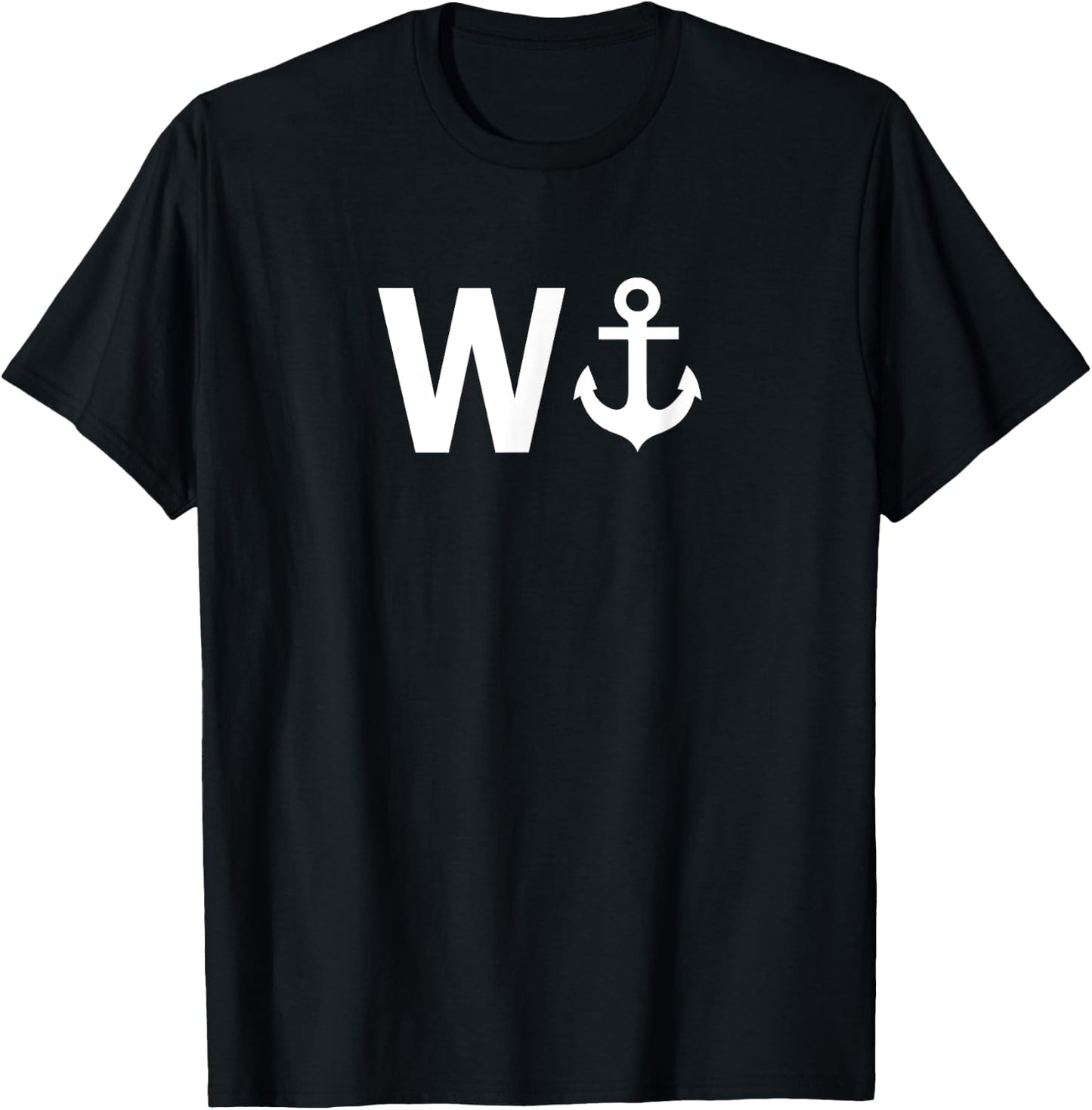 With An Anchor W Anchor T-Shirt - T-Shirt | Black