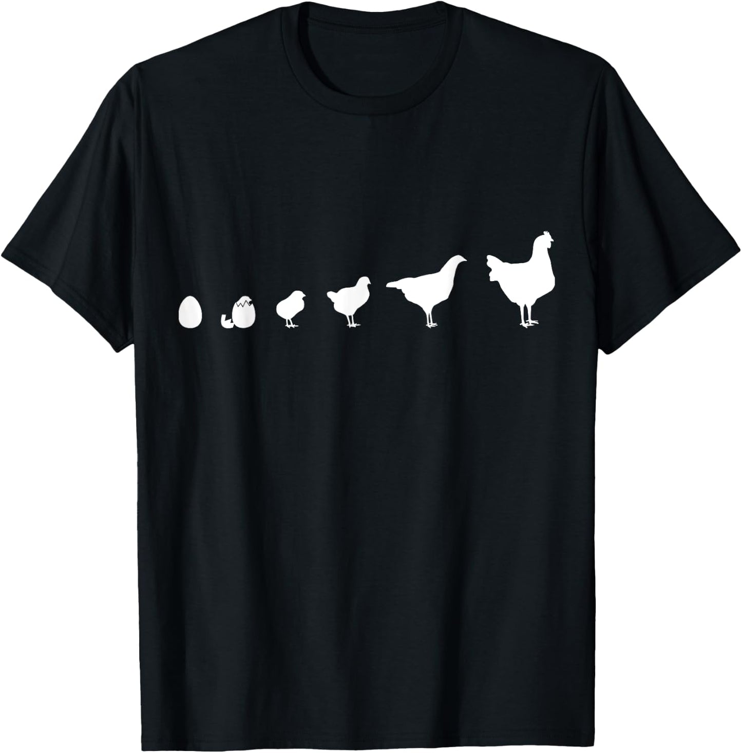 Chickens in a row T-Shirt - T-Shirt | Black