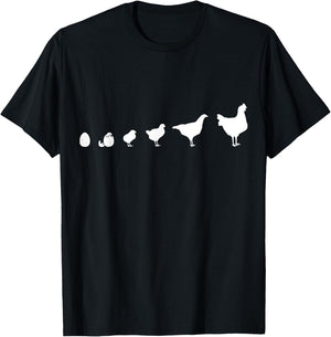 Chickens in a row T-Shirt - T-Shirt | Black