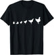 Chickens in a row T-Shirt - T-Shirt | Black