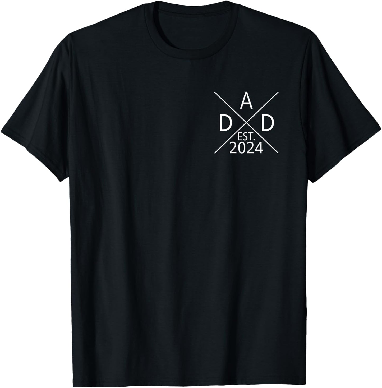 New Dad Est 2024 First Fathers Day 2024 Promoted to Daddy T-Shirt - T-Shirt | Black