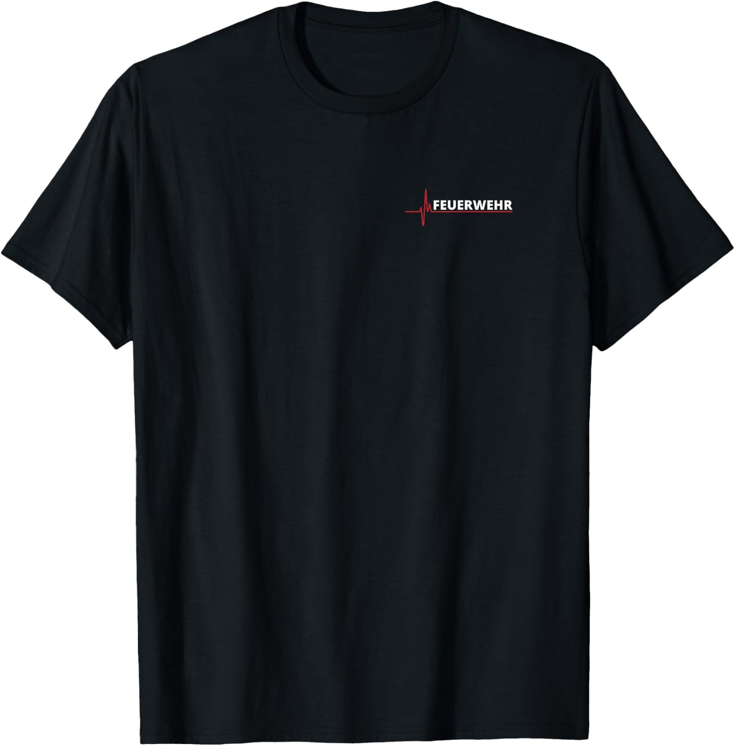 with German Text "Feuerwehr" ("Fire Brigade") [German Language], black, s T-Shirt - T-Shirt | Black