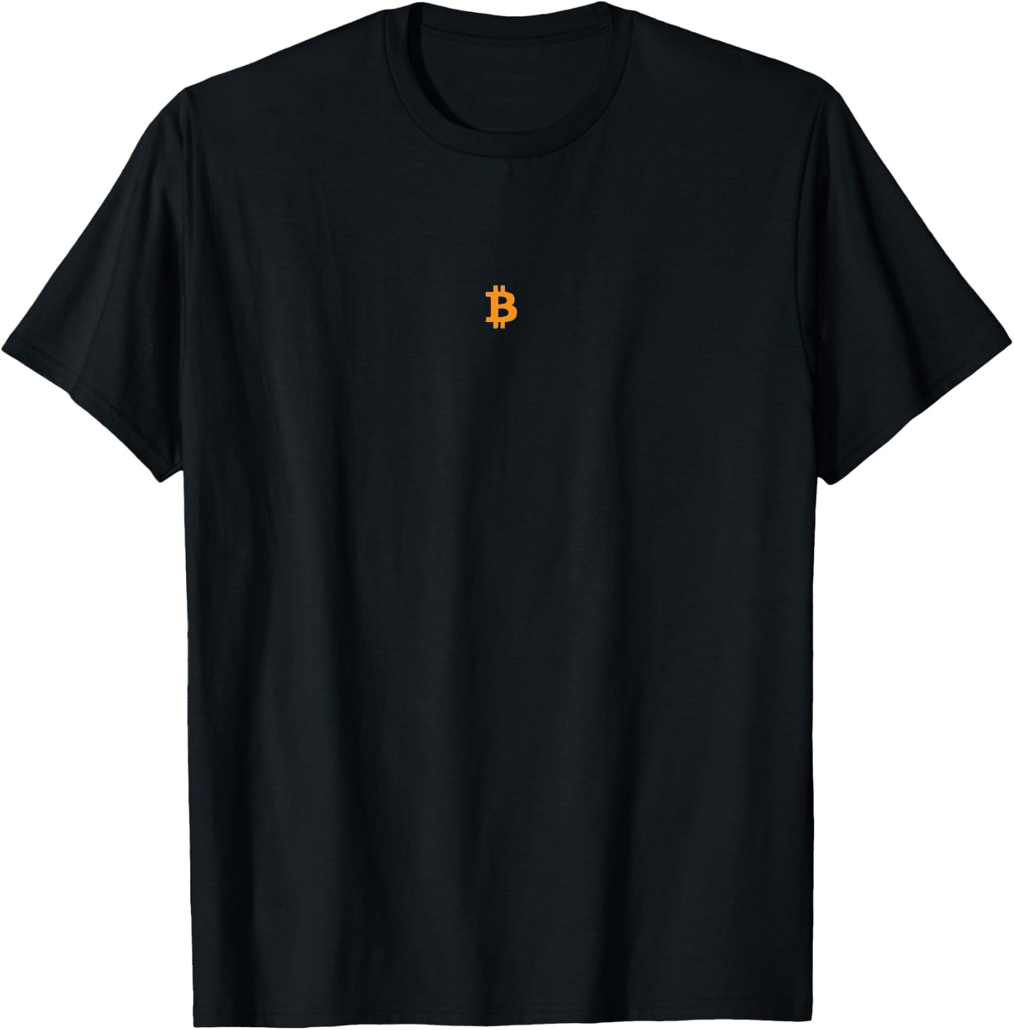 Bitcoin Logo Small Simple Subtle Little Centred , black T-Shirt - T-Shirt | Black