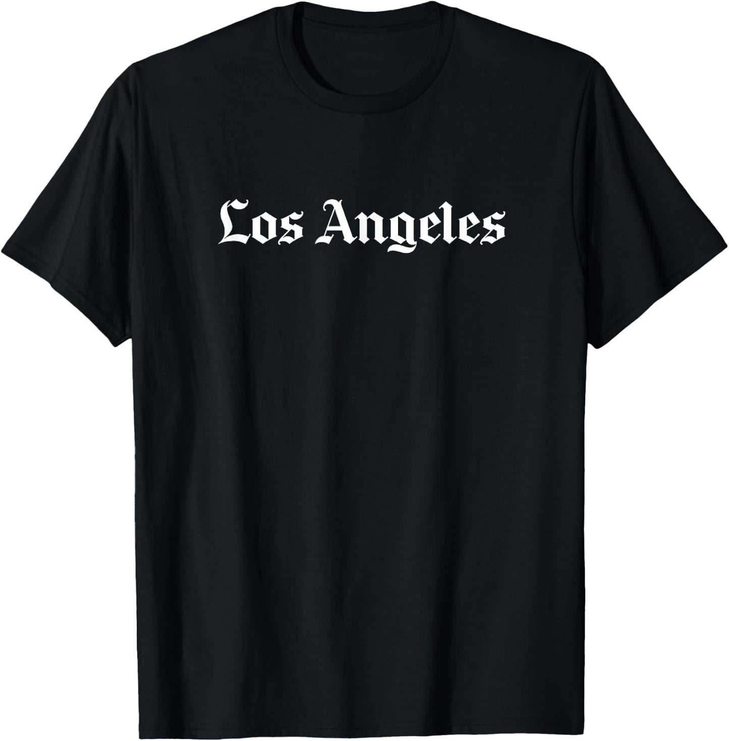 Los Angeles Old English Style Font Design 2- LA California T-Shirt - T-Shirt | Black