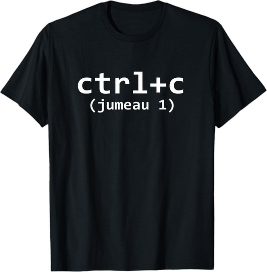 CTRL-C (Copy) Twin 1 Matching Adult Child , Black, S T-Shirt - T-Shirt | Black