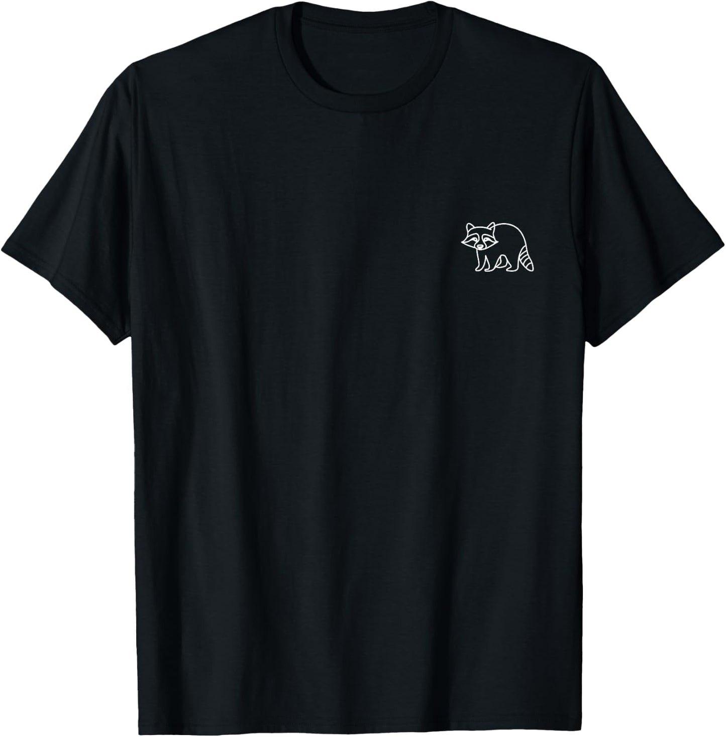 Raccoon Minimalism , black T-Shirt - T-Shirt | Black