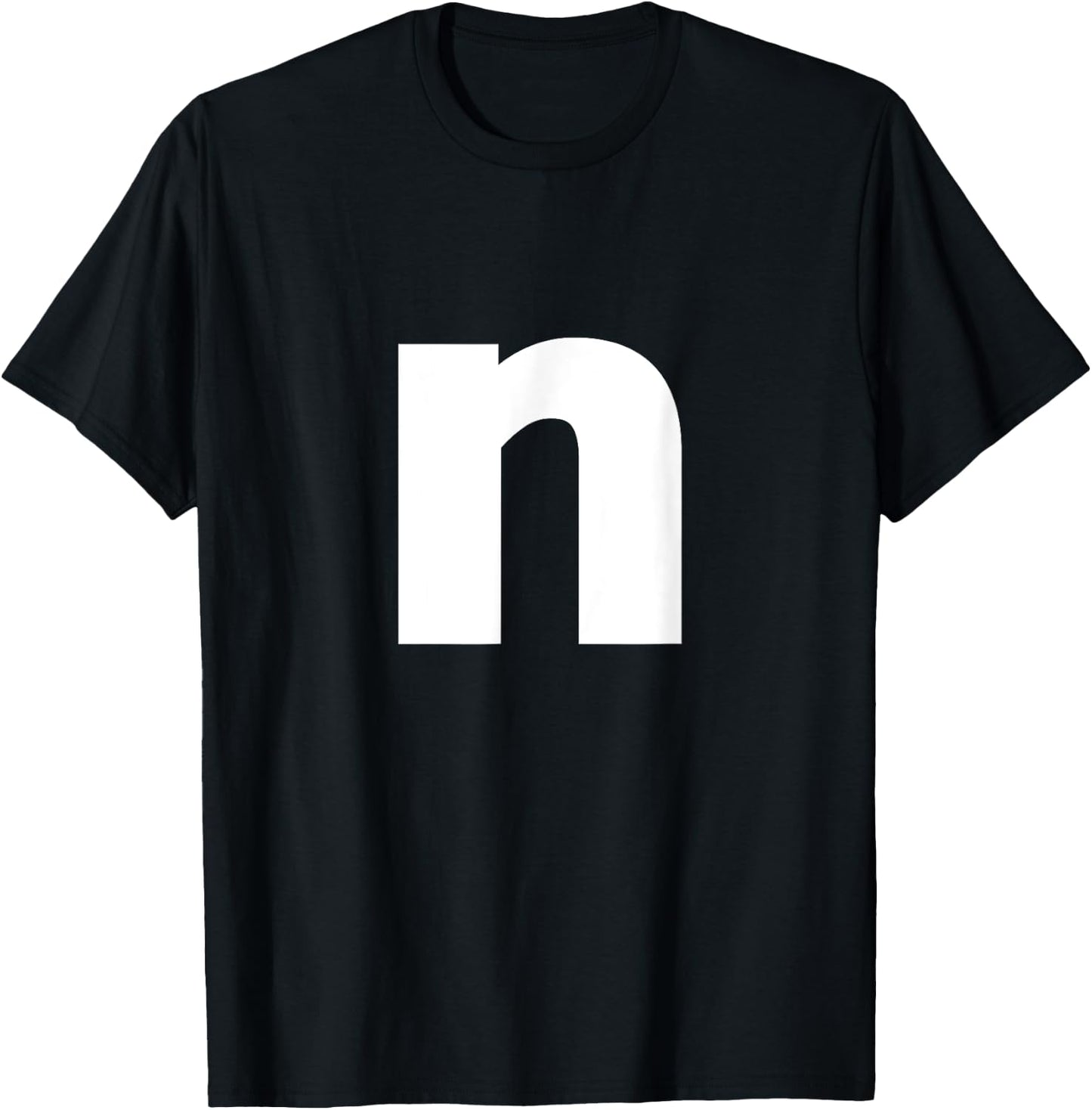 n Kostüm Buchstabe n Karneval Alphabet Kleinbuchstabe n T-Shirt - T-Shirt | Black