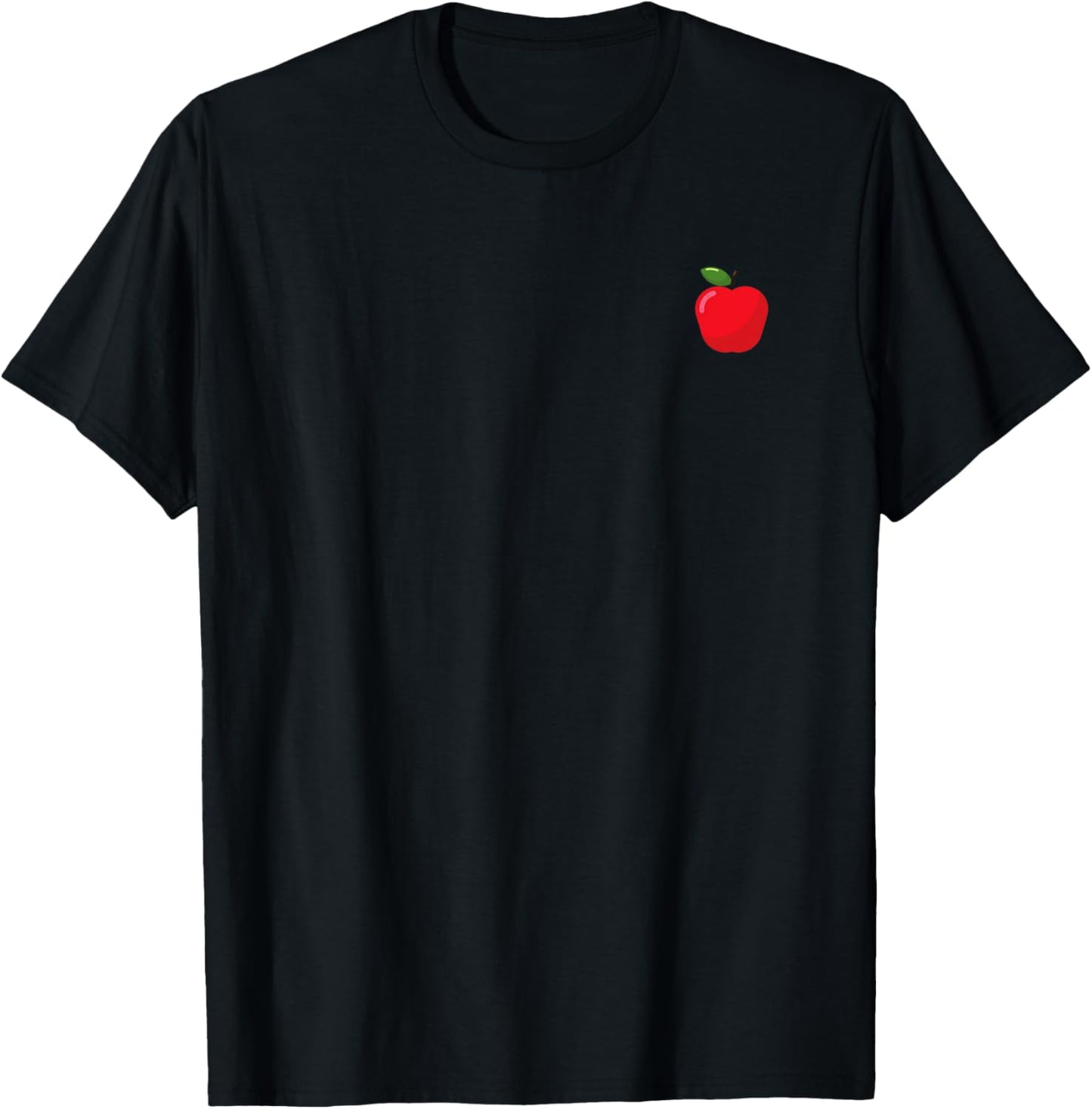 Minimalist Cute Apple for Children, Women, Men T-Shirt - T-Shirt | Black