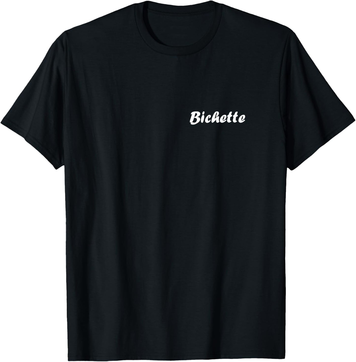 Simple Minimalist Name Badge Bichette , Black, Female X-Small T-Shirt - T-Shirt | Black