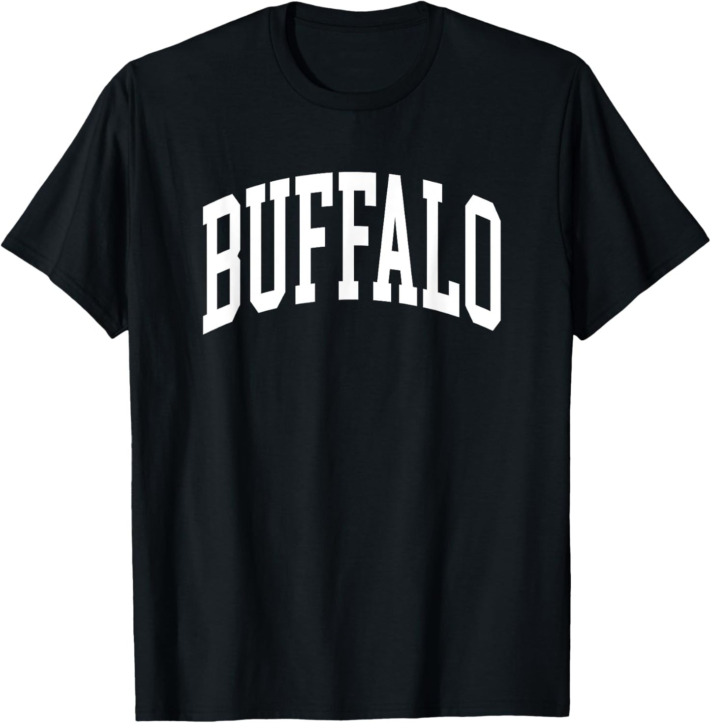 Retro Buffalo NY Varsity Letter Throwback Men Women Souvenir T-Shirt - T-Shirt | Black
