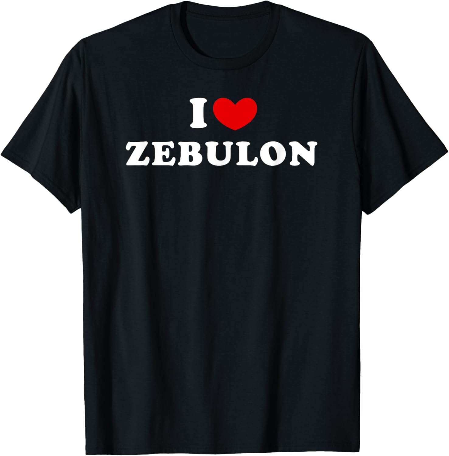 I Love Zebulon, J'Aime Zebulon , Black, S T-Shirt - T-Shirt | Black