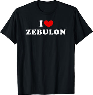 I Love Zebulon, J'Aime Zebulon , Black, S T-Shirt - T-Shirt | Black