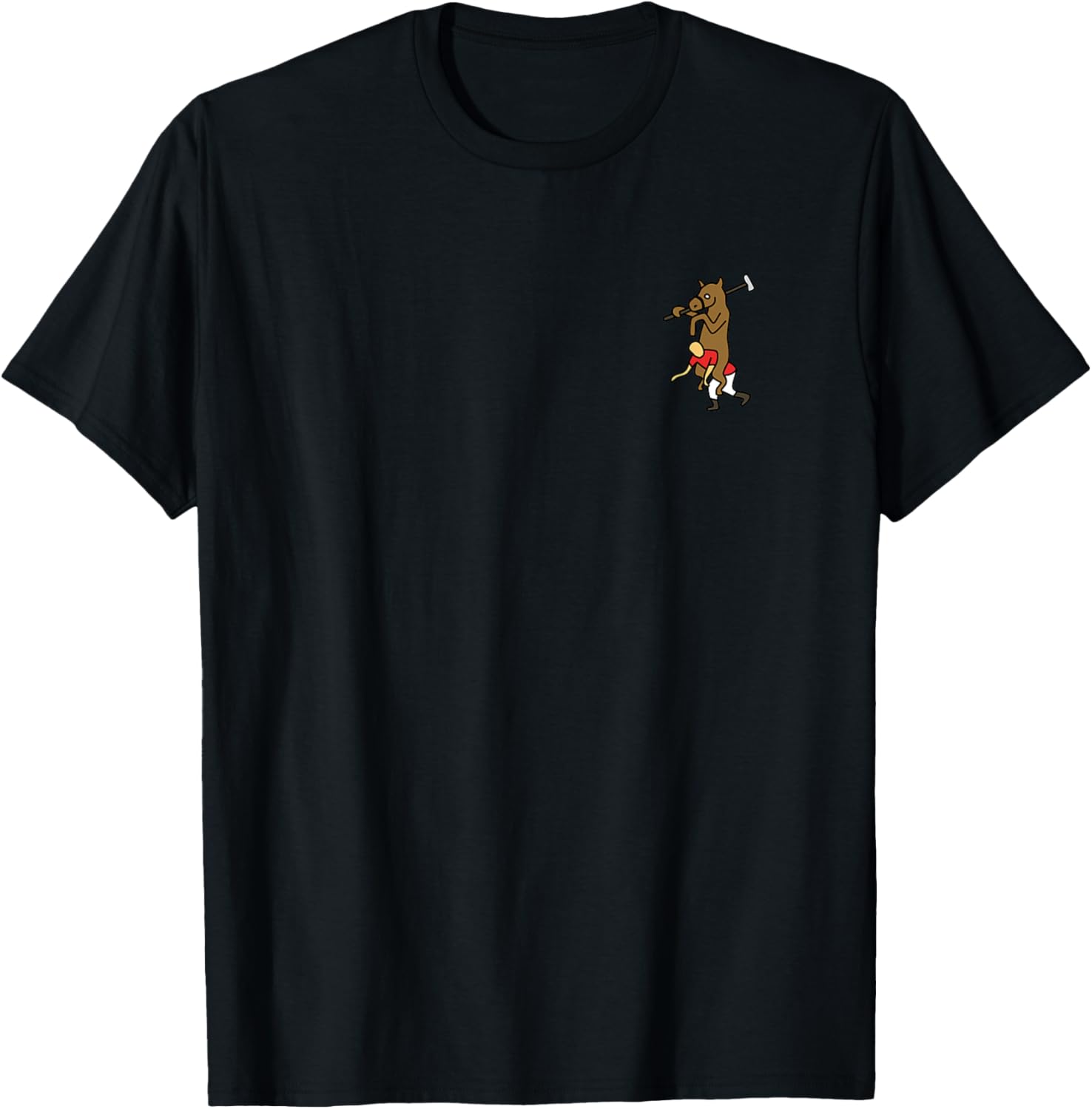 Horse riding Man Polo T-Shirt - T-Shirt | Black