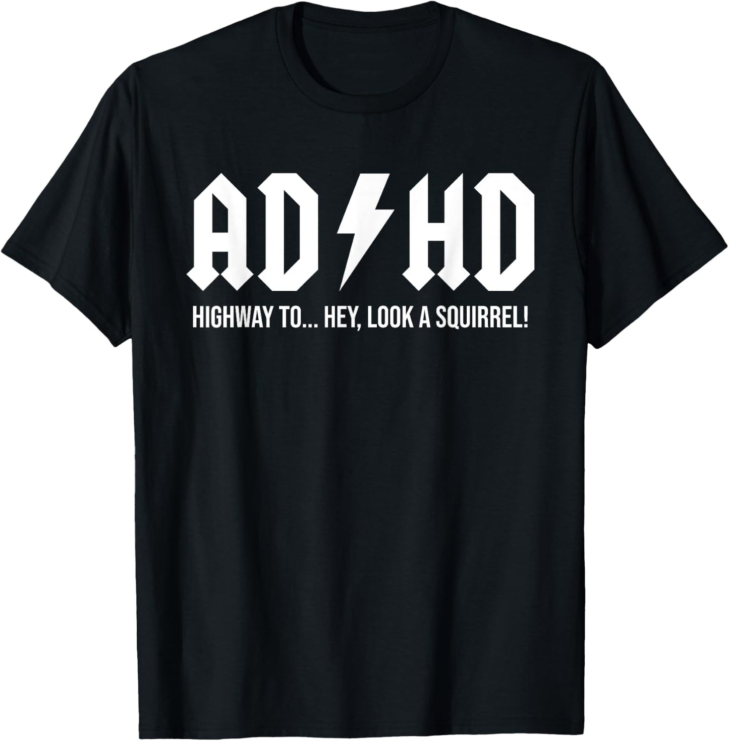 Funny ADHD Squirrel Design Women Chipmunk Pet Lovers T-Shirt - T-Shirt | Black