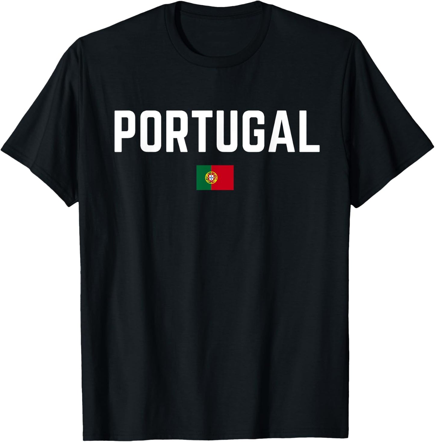 PORTUGAL Flag | Men Women Kids PORTUGAL , Red, S T-Shirt - T-Shirt | Black