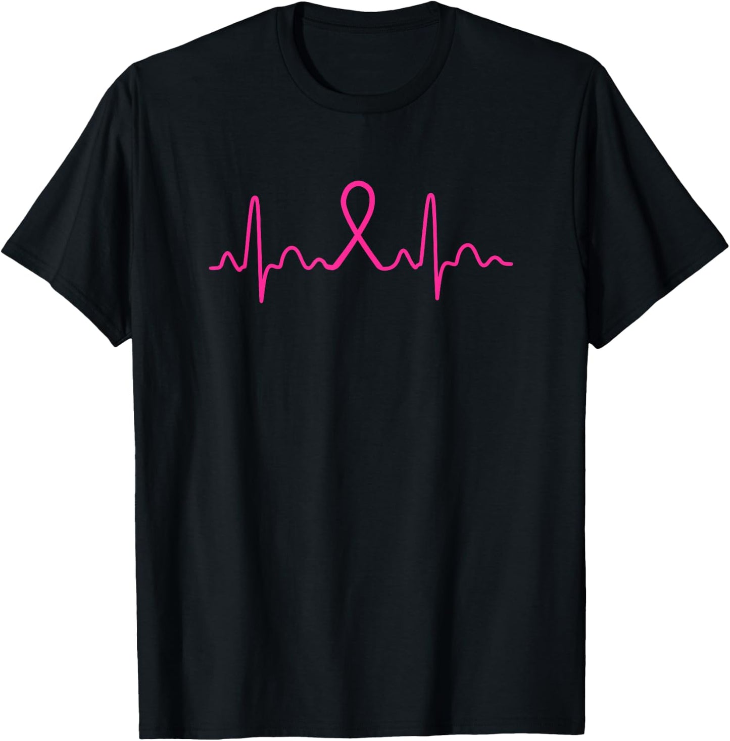 Heartbeat - Breast Cancer Awareness Shirt Gift T-Shirt - T-Shirt | Black