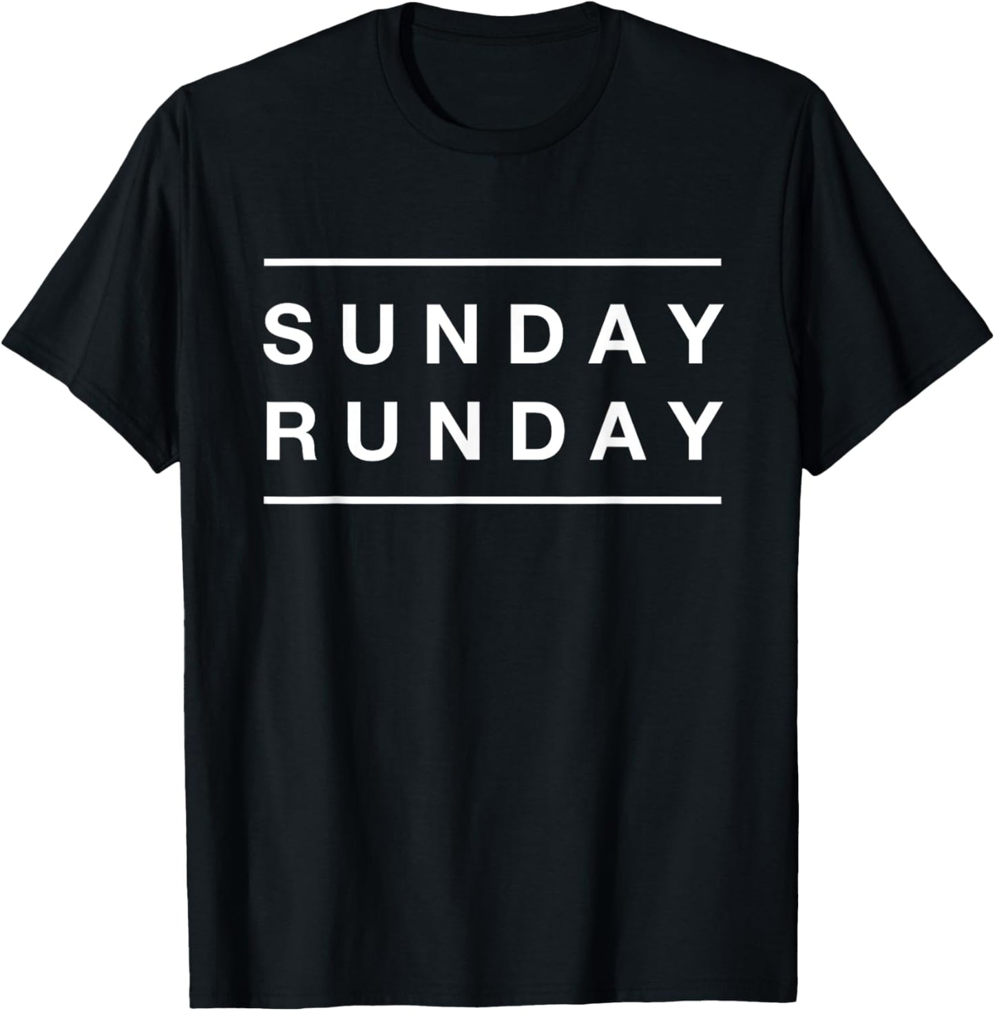 Sunday Runday Gym Workout Run T-Shirt - T-Shirt | Black