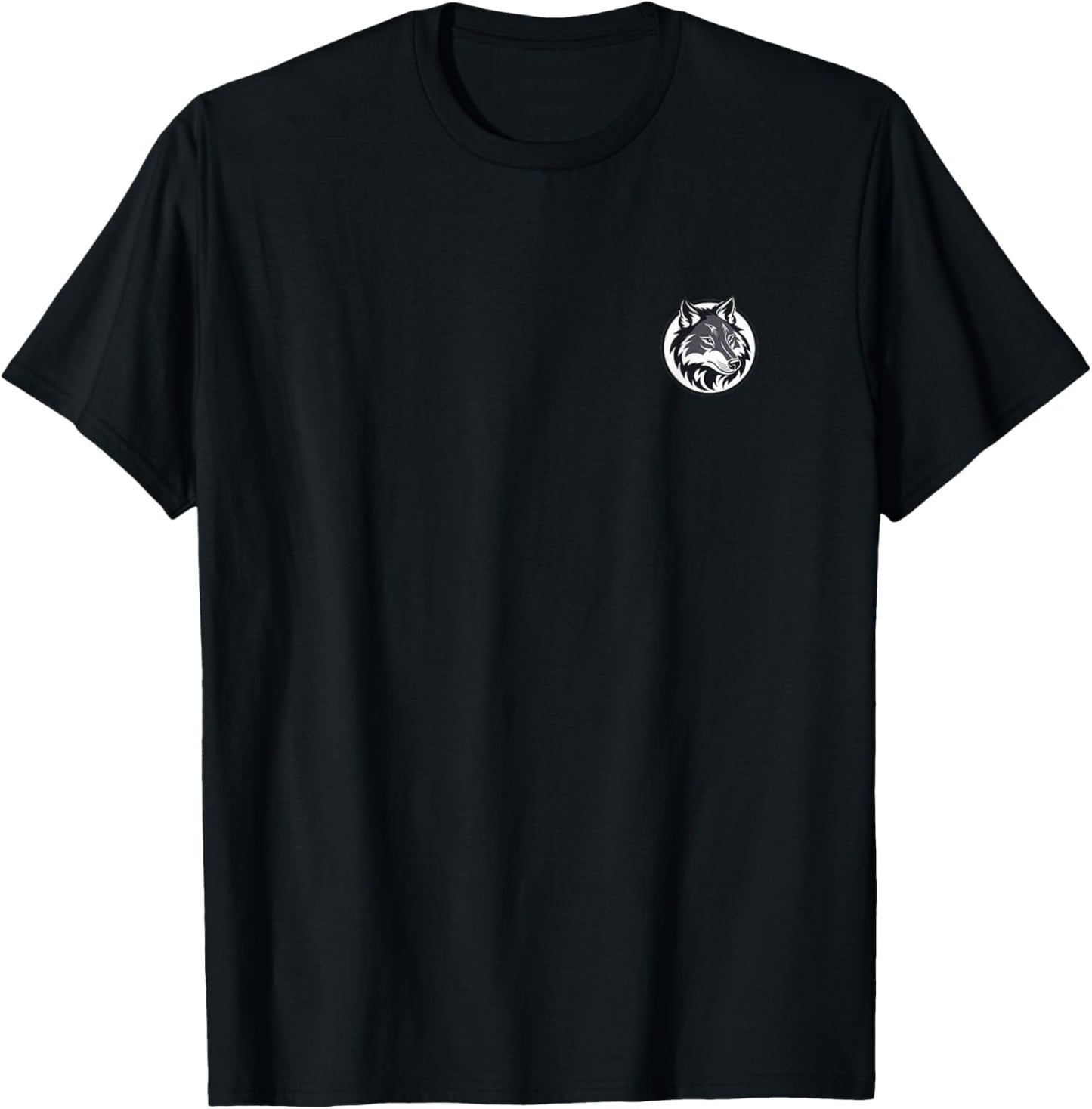Wolf logo, minimalist animal logo, logo, wolf T-Shirt - T-Shirt | Black