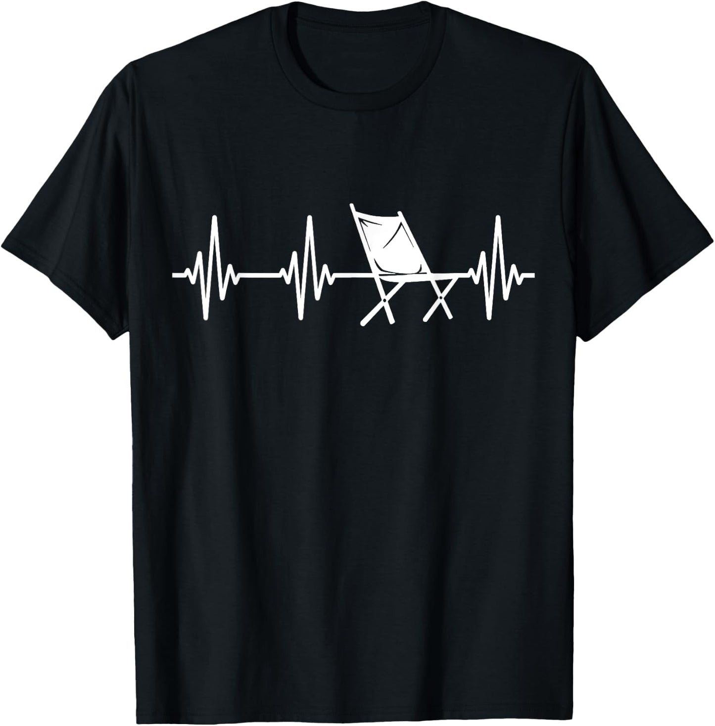 Klappstuhl Campingurlaub Campingstuhl Campen Klappstühle T-Shirt - T-Shirt | Black