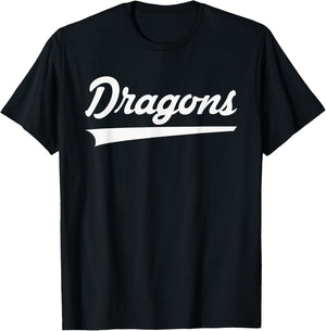 New Palestine Dragons Vintage Swoosh T-Shirt - T-Shirt | Black