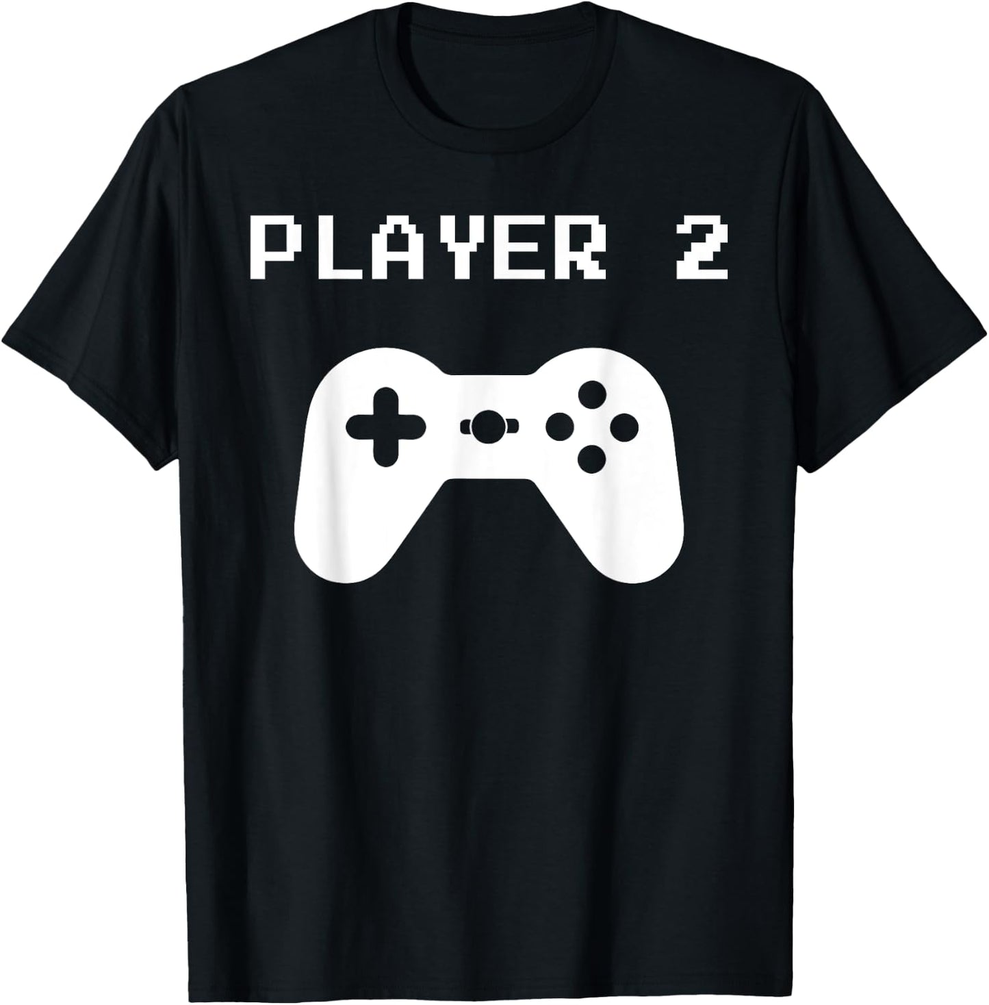 Player 1 & 2 Matching Shirts for Video Gamers T-Shirt - T-Shirt | Black