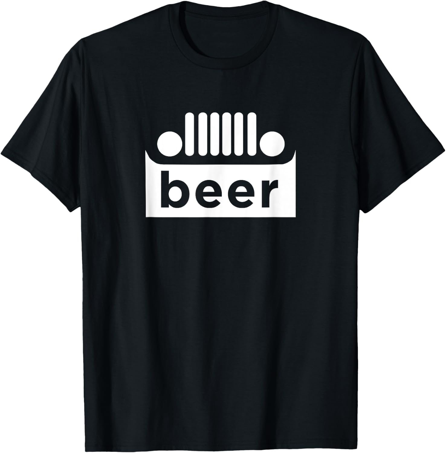 Upside Down Truck Beer Alcohol Funny Joke Drinking T-Shirt - T-Shirt | Black