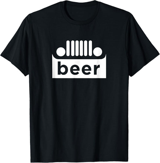 Upside Down Truck Beer Alcohol Funny Joke Drinking T-Shirt - T-Shirt | Black