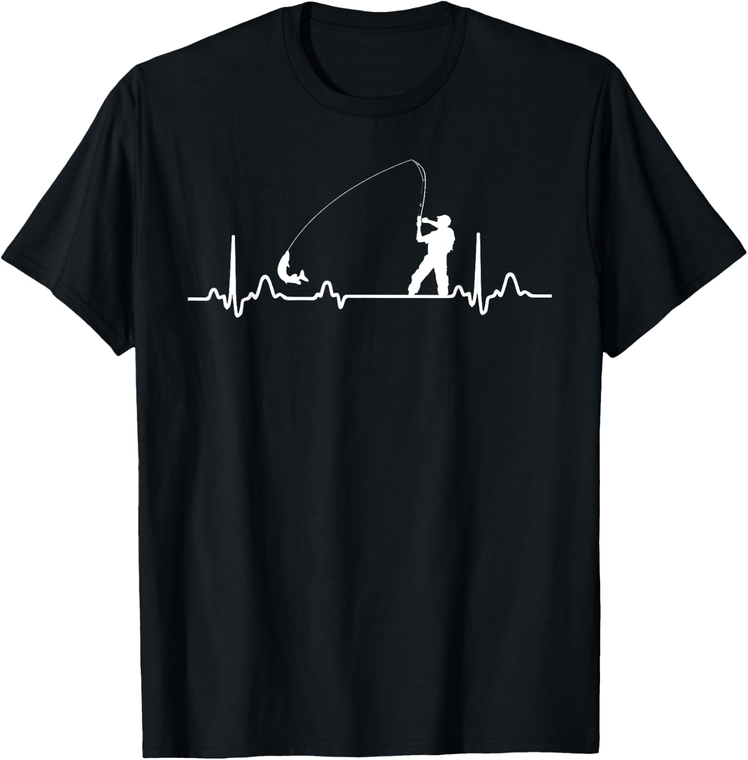 Here Fishy Fishy Fishy T Shirts Apparel Clothing T-Shirt - T-Shirt | Black