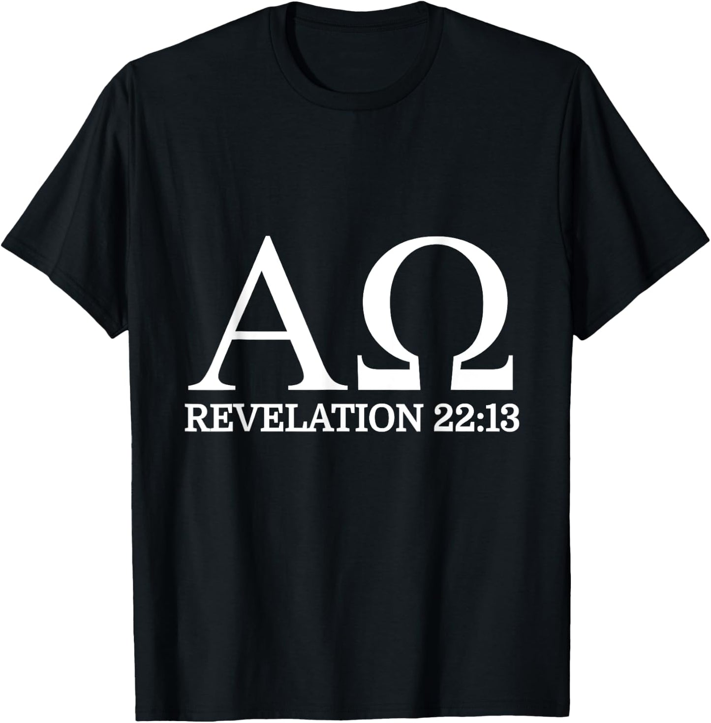 Revelation 22:13 Alpha Omega Bible Christian T-Shirt - T-Shirt | Black