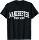 Manchester England England College Writing Fan , black, s T-Shirt - T-Shirt | Black