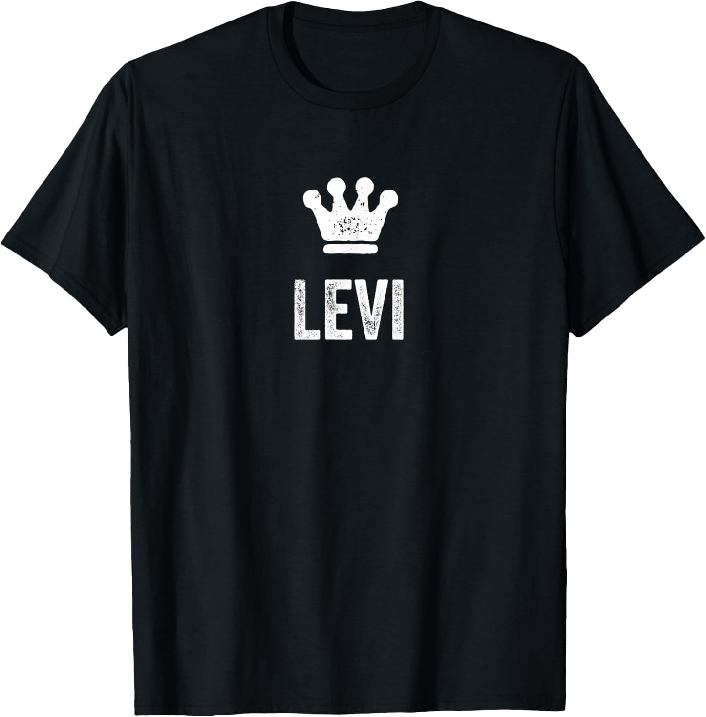 Levi the King / Crown & Name Design Called Levi T-Shirt - T-Shirt | Black