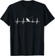 Angler Herzschlag Lustiges Angeln T-Shirt - T-Shirt | Black