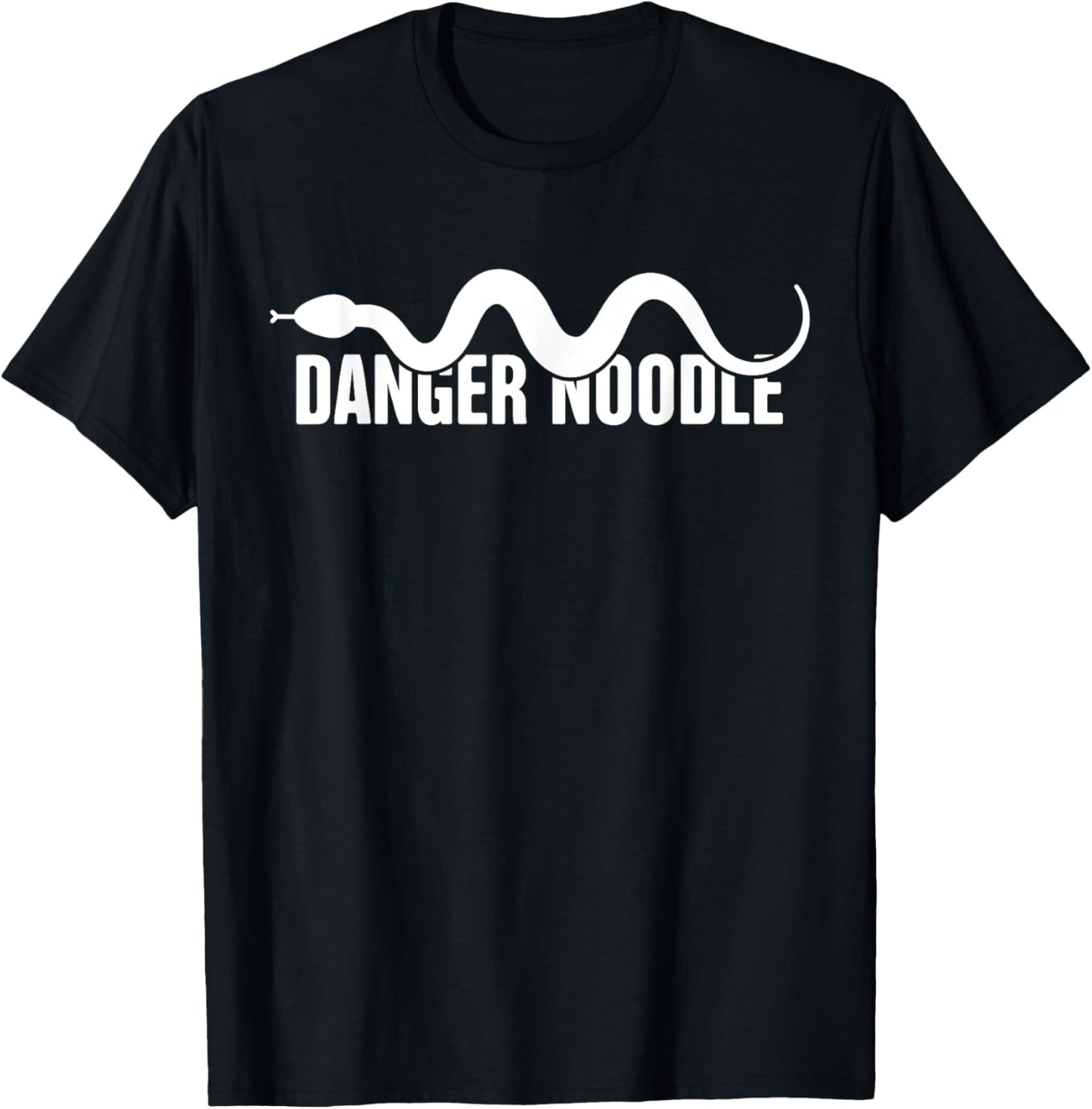 "Danger Noodle" Funny Snake T-Shirt - T-Shirt | Black