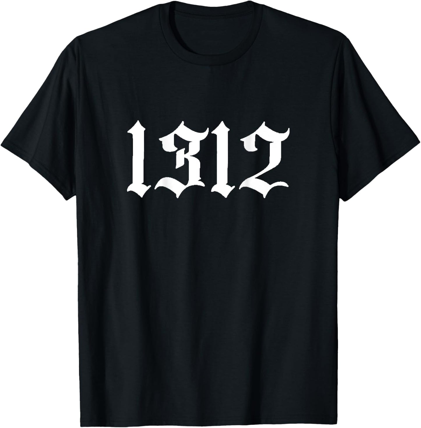 1312 on Back, 1312 , 1312 Printed Back, , Black T-Shirt - T-Shirt | Black