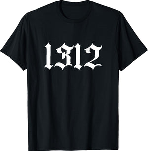 1312 on Back, 1312 , 1312 Printed Back, , Black T-Shirt - T-Shirt | Black