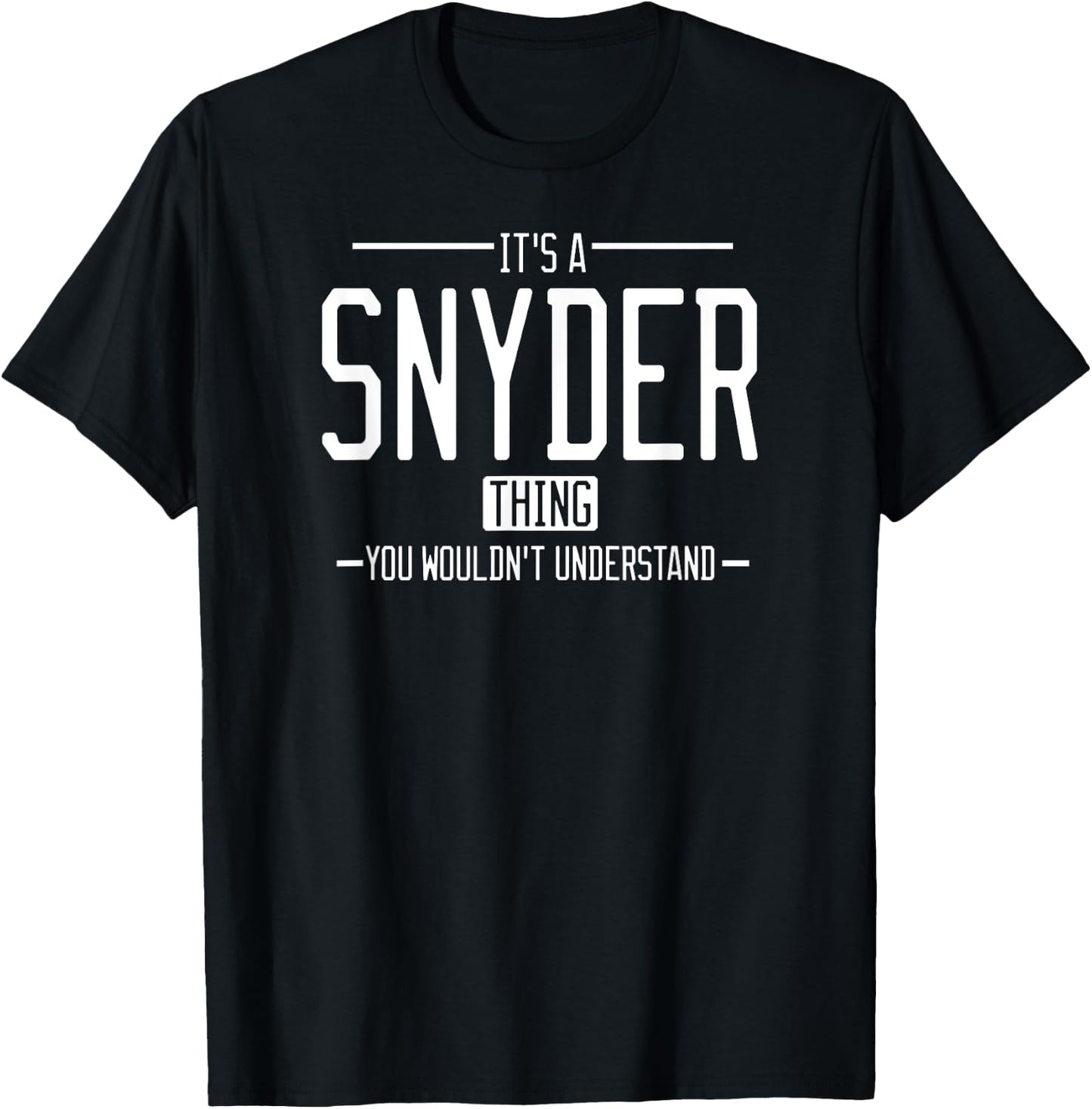 It's a Snyder thing, you wouldn't understand T-Shirt - T-Shirt | Black