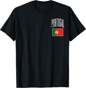 Portugal Flag Portuguese Football Soccer Fan Men Women Kids T-Shirt - T-Shirt | Black
