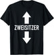 Two-seater shirt, two-seater shirt, two-seater , black T-Shirt - T-Shirt | Black