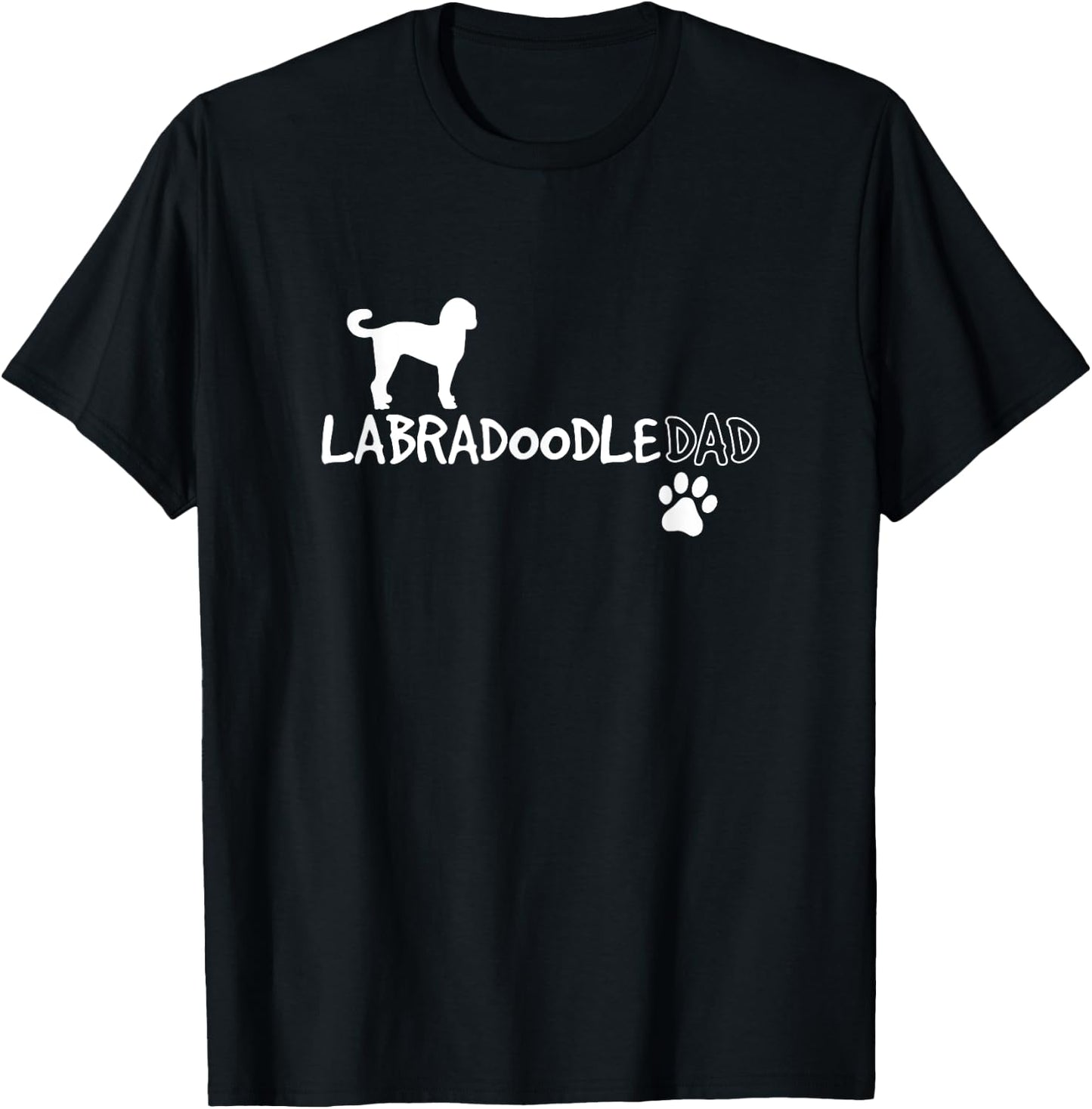 Labradoodle Dad Funny Cute Dog Owner Gift Men Women Girls Kids T-Shirt - T-Shirt | Black
